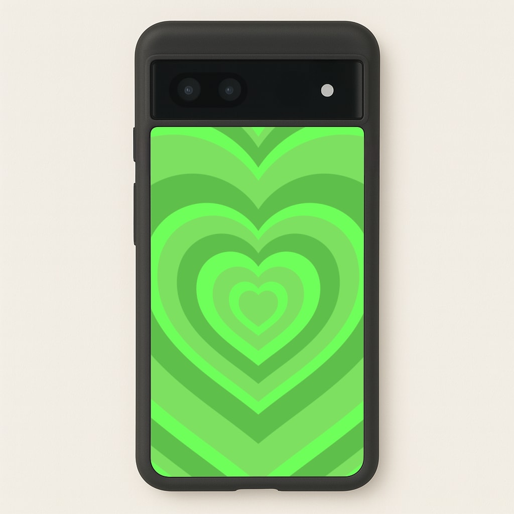 Green - Colourful Hearts - Colourful Hearts Phone Case for Google Pixel 7a