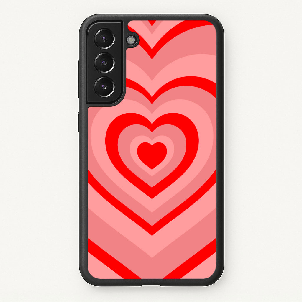 Red - Colourful Hearts - Colourful Hearts Phone Case for Galaxy S22
