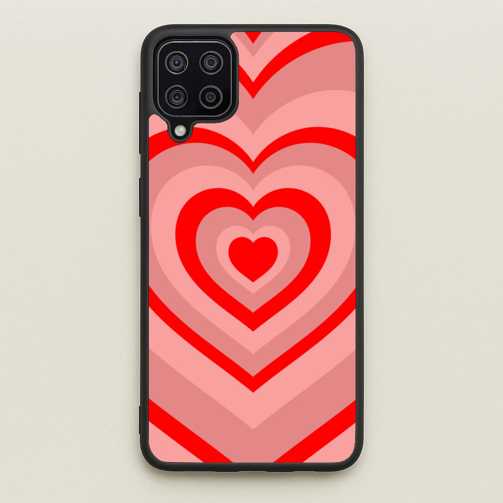 Red - Colourful Hearts - Colourful Hearts Phone Case for Galaxy A12
