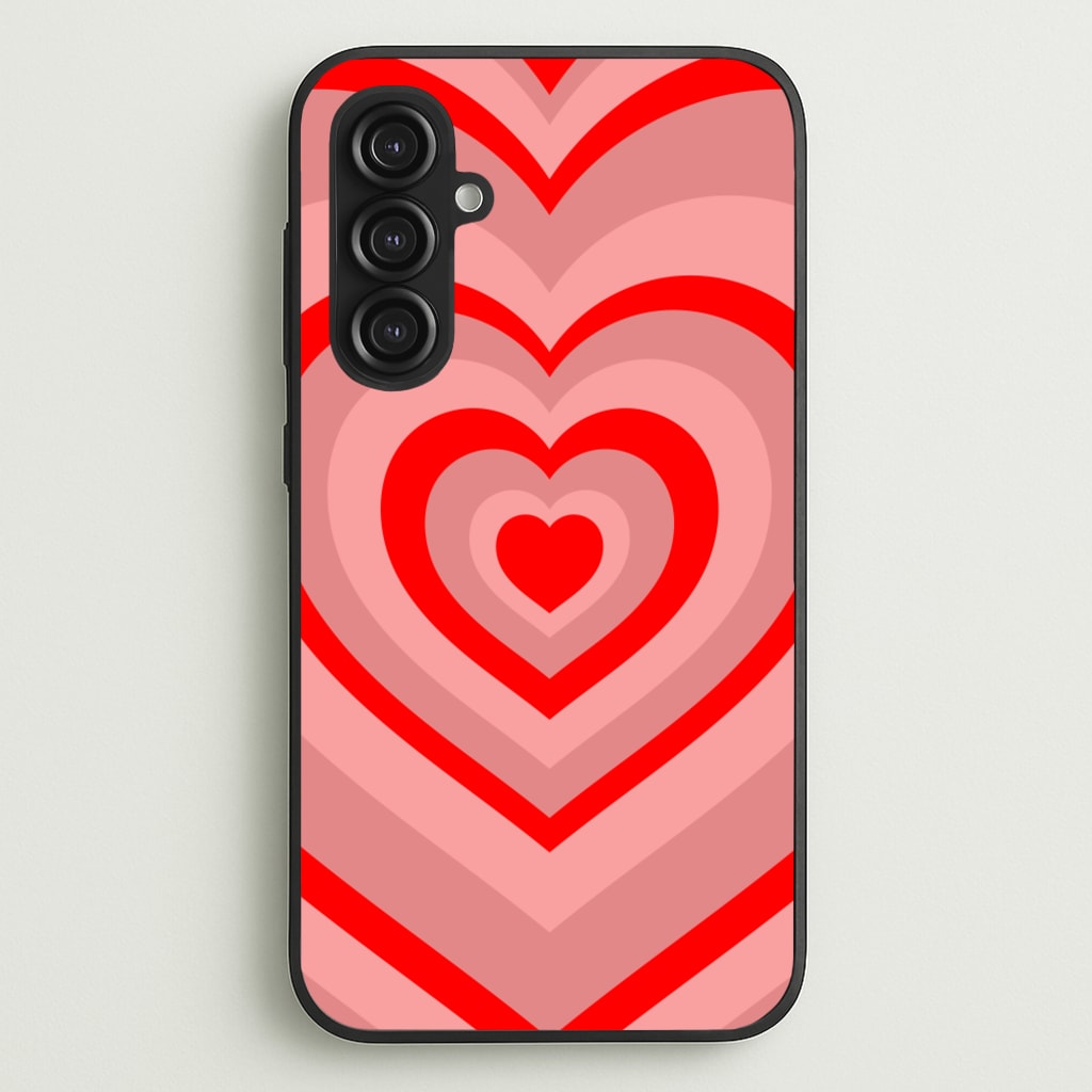 Red - Colourful Hearts - Colourful Hearts Phone Case for Galaxy S23FE