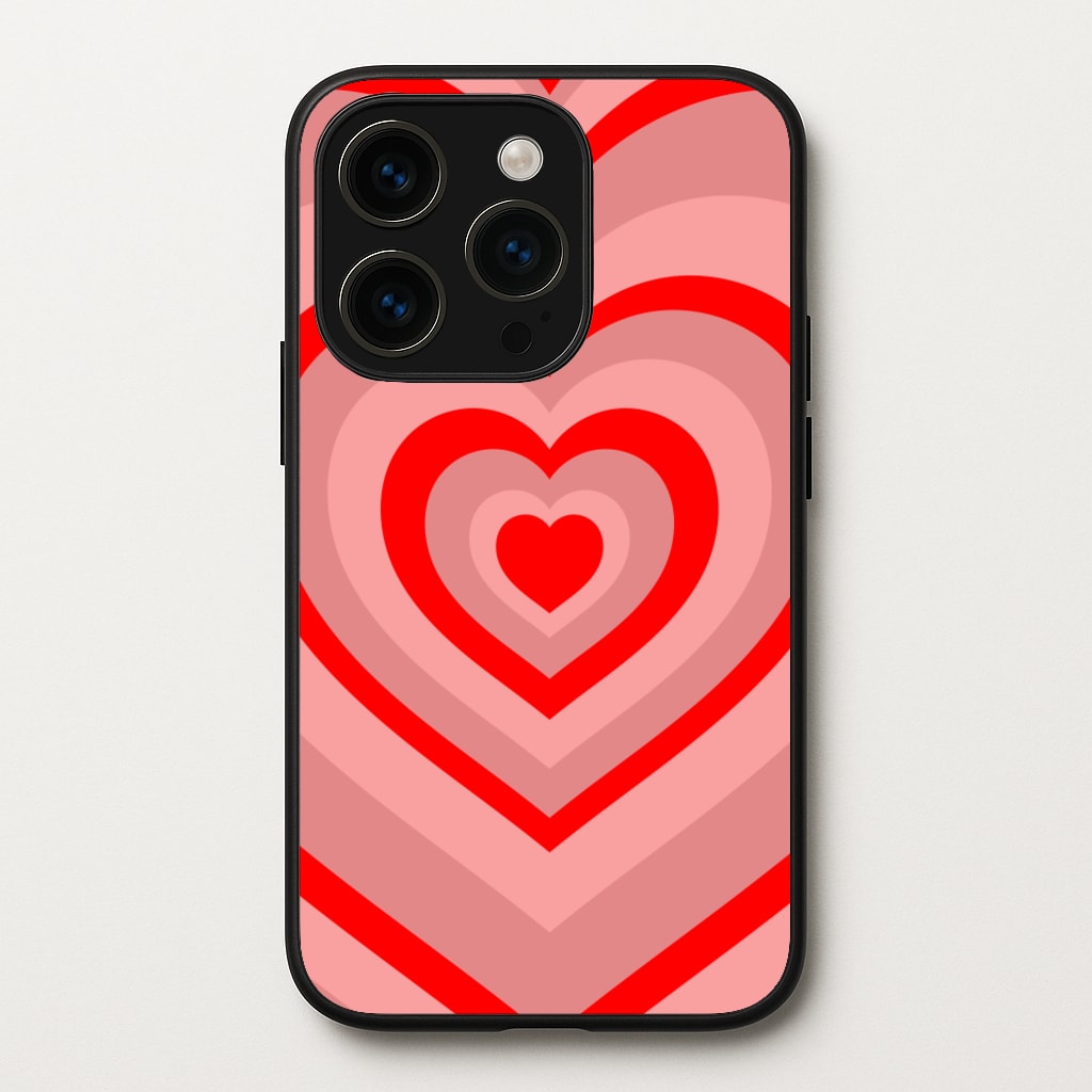 Red - Colourful Hearts - Colourful Hearts Phone Case for iPhone 14 Pro