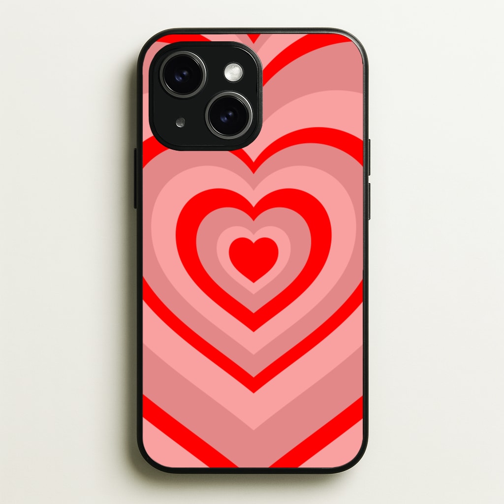 Red - Colourful Hearts - Colourful Hearts Phone Case for iPhone 15