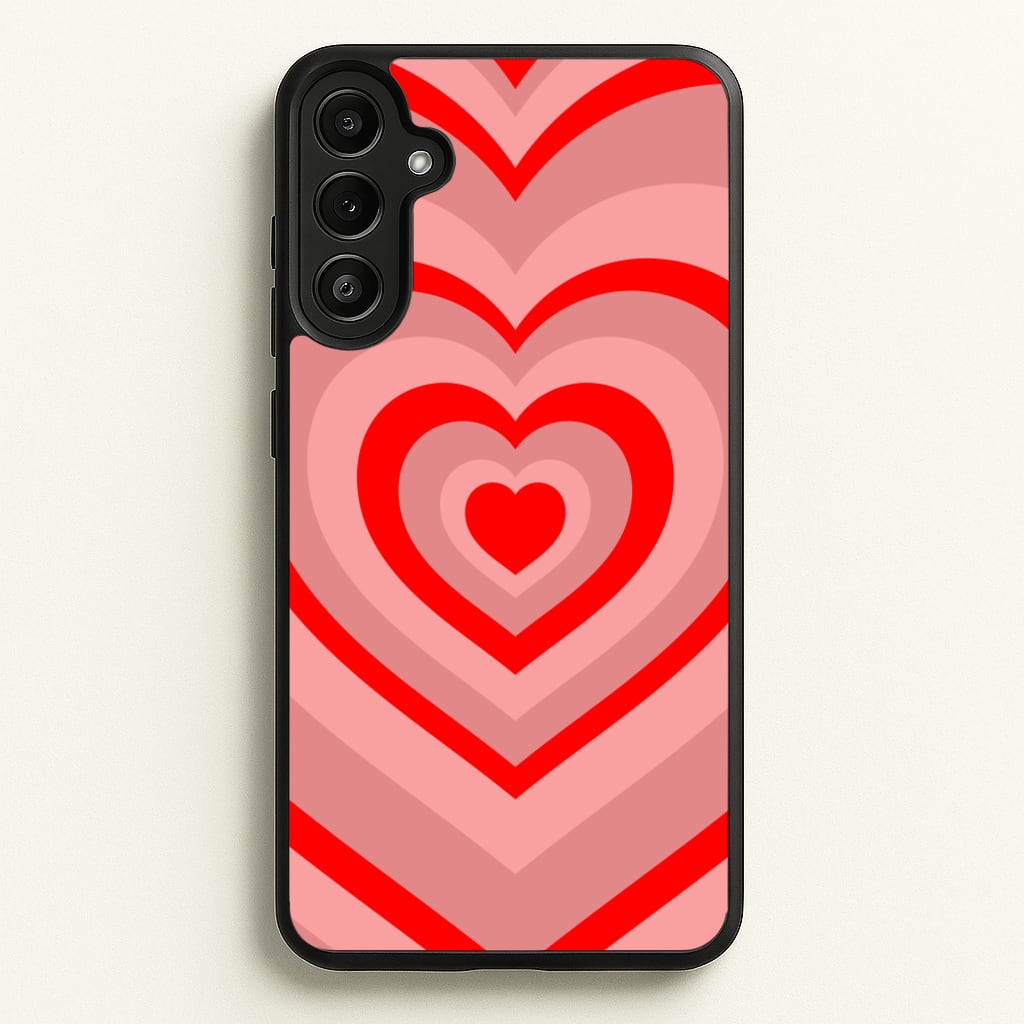 Red - Colourful Hearts - Colourful Hearts Phone Case for Galaxy A34