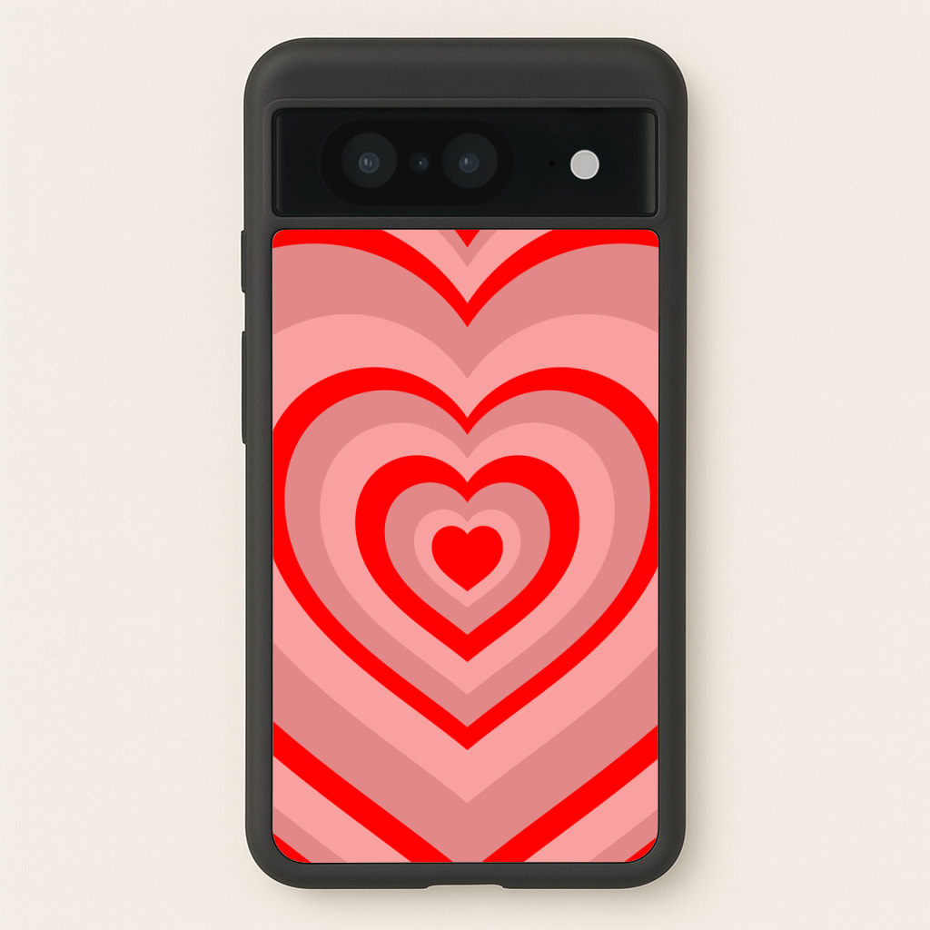 Red - Colourful Hearts - Colourful Hearts Phone Case for Google Pixel 8