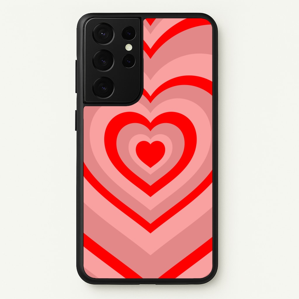 Red - Colourful Hearts - Colourful Hearts Phone Case for Galaxy S21 Ultra
