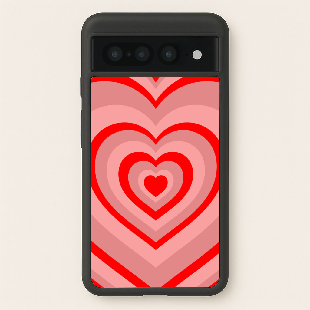 Red - Colourful Hearts - Colourful Hearts Phone Case for Google Pixel 7 Pro