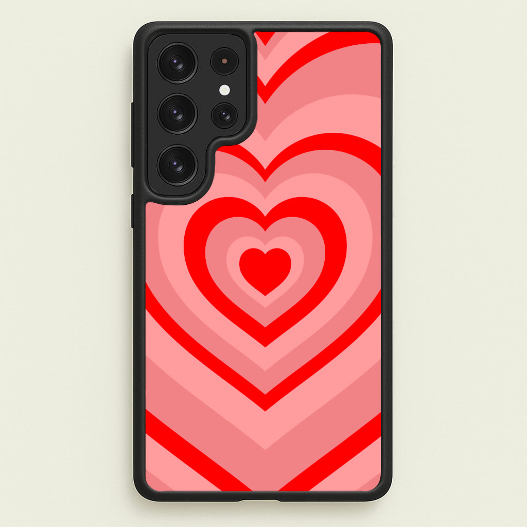 Red - Colourful Hearts - Colourful Hearts Phone Case for Galaxy S22 Ultra