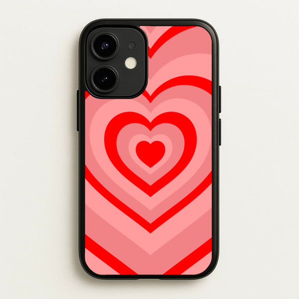 Red - Colourful Hearts - Colourful Hearts Phone Case for iPhone 12 / 12 Pro