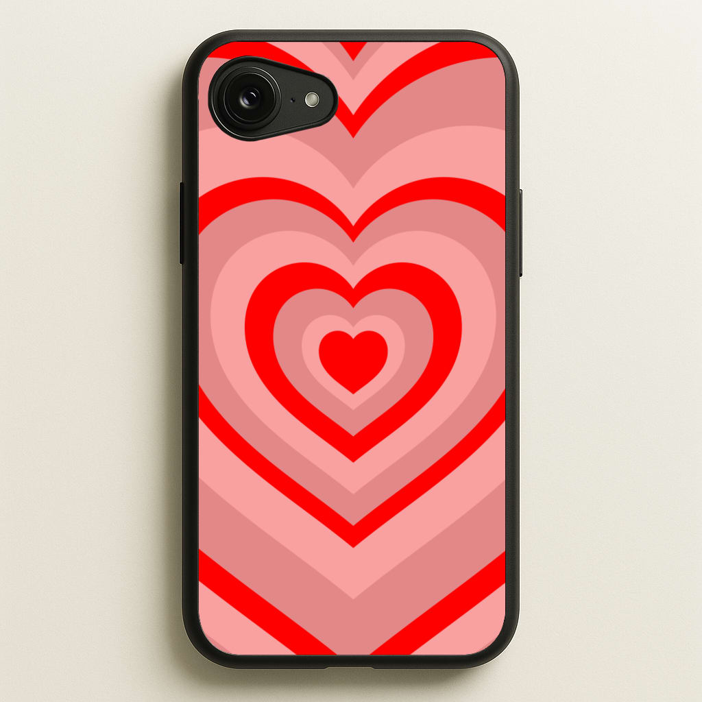 Red - Colourful Hearts - Colourful Hearts Phone Case for iPhone 16e