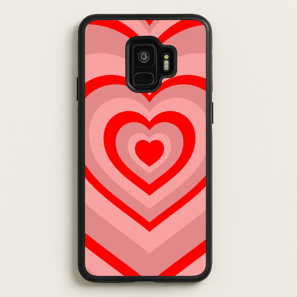 Red - Colourful Hearts - Colourful Hearts Phone Case for Galaxy S9