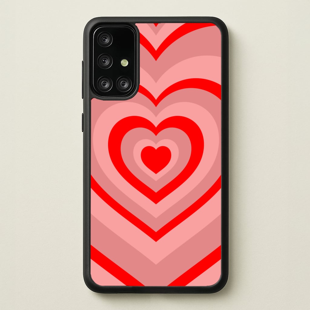 Red - Colourful Hearts - Colourful Hearts Phone Case for Galaxy A71