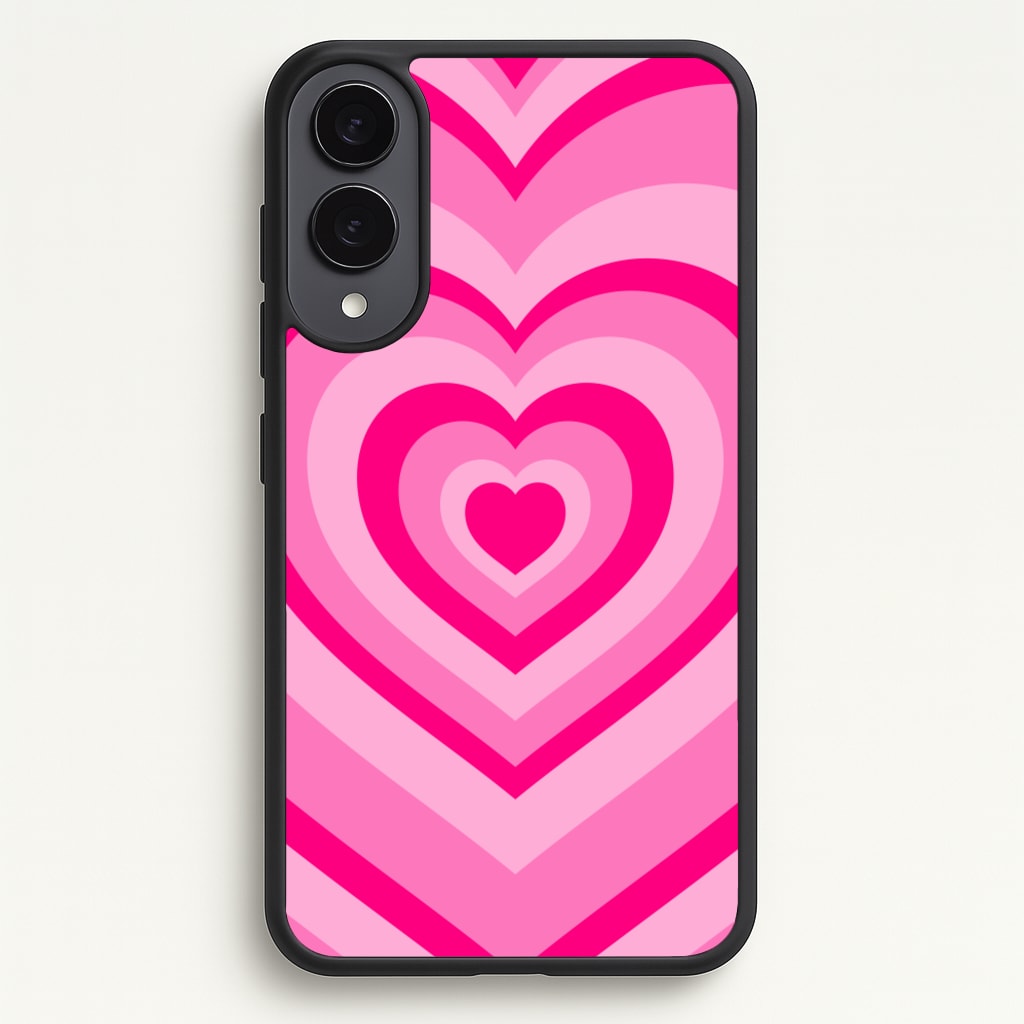 Pink - Colourful Hearts - Christmas Phone Case for Galaxy S25 Edge