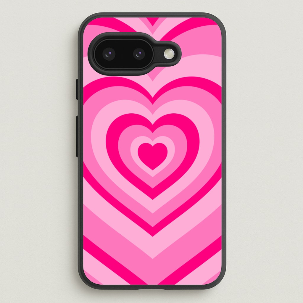 Pink - Colourful Hearts - Christmas Phone Case for Google Pixel 9a