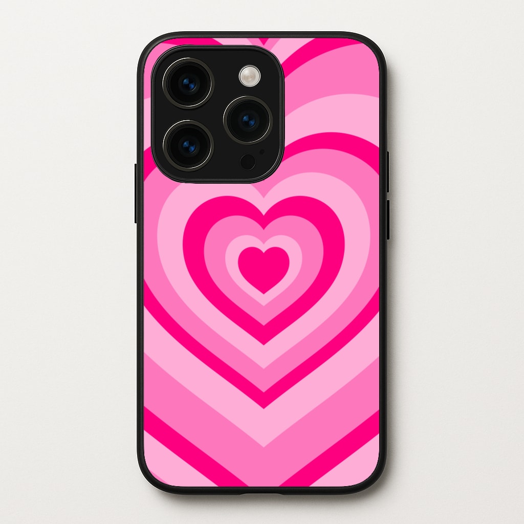 Pink - Colourful Hearts - Christmas Phone Case for iPhone 15 Pro