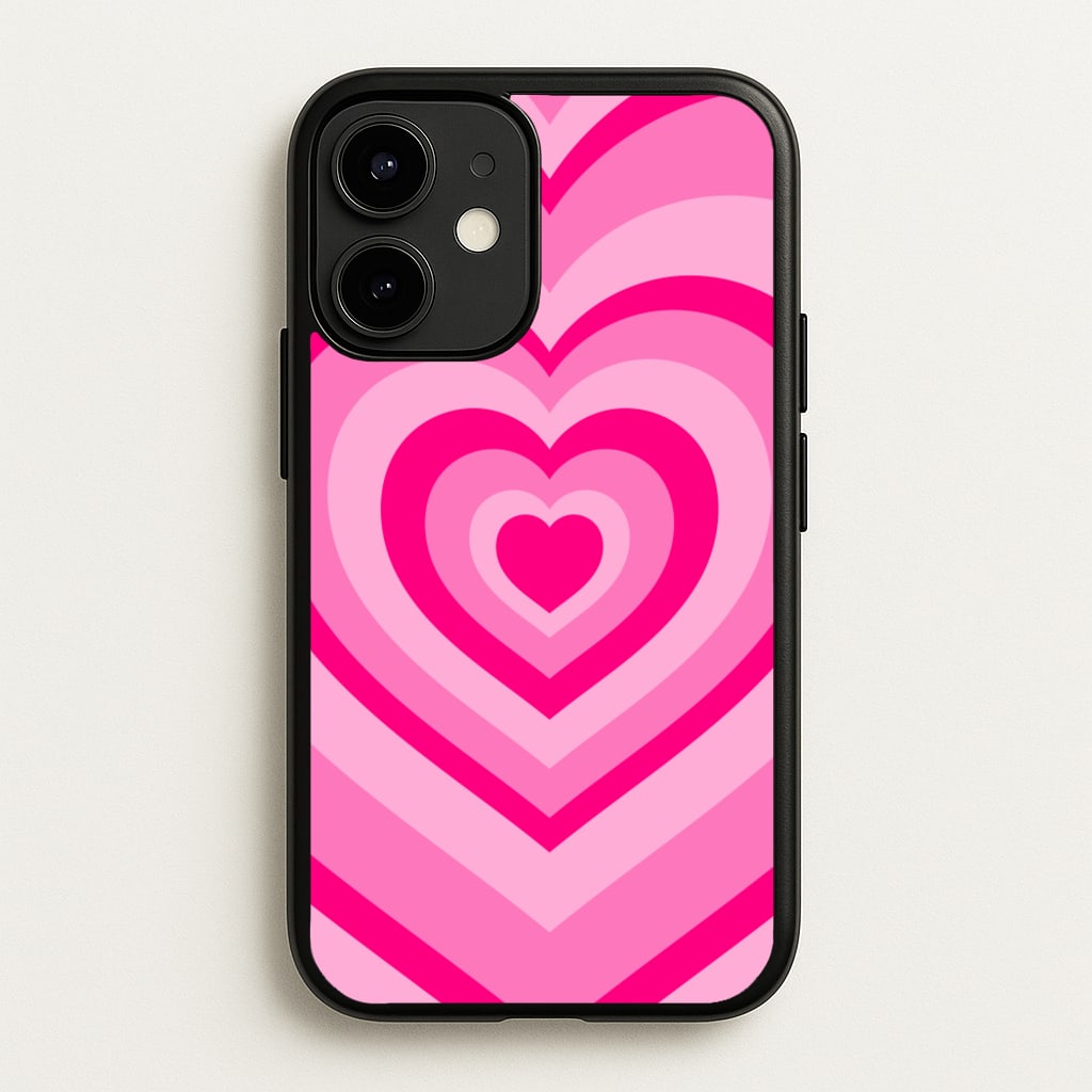 Pink - Colourful Hearts - Christmas Phone Case for iPhone 12 / 12 Pro