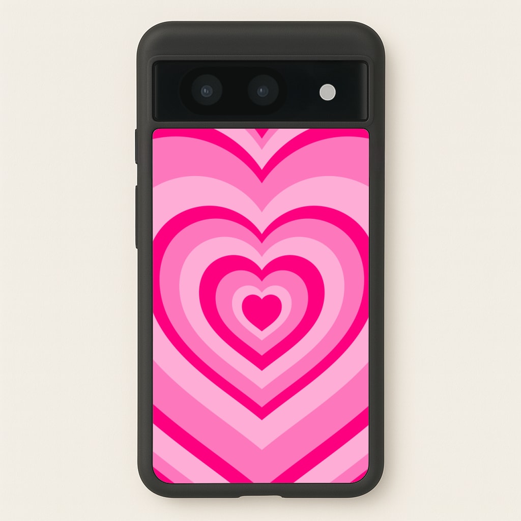 Pink - Colourful Hearts - Christmas Phone Case for Google Pixel 8a