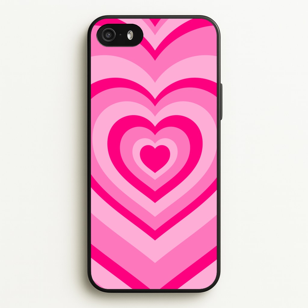 Pink - Colourful Hearts - Christmas Phone Case for iPhone 5 / 5s / SE 2016