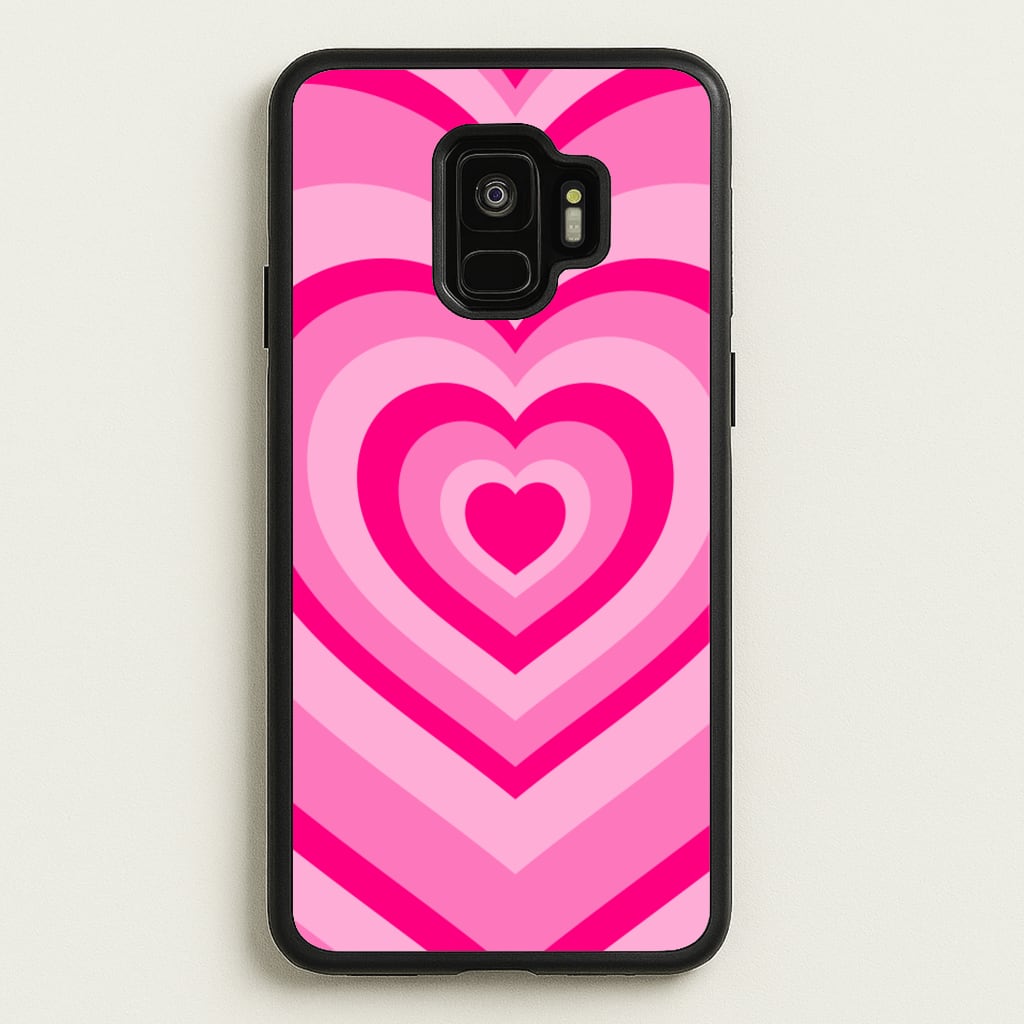 Pink - Colourful Hearts - Christmas Phone Case for Galaxy S9