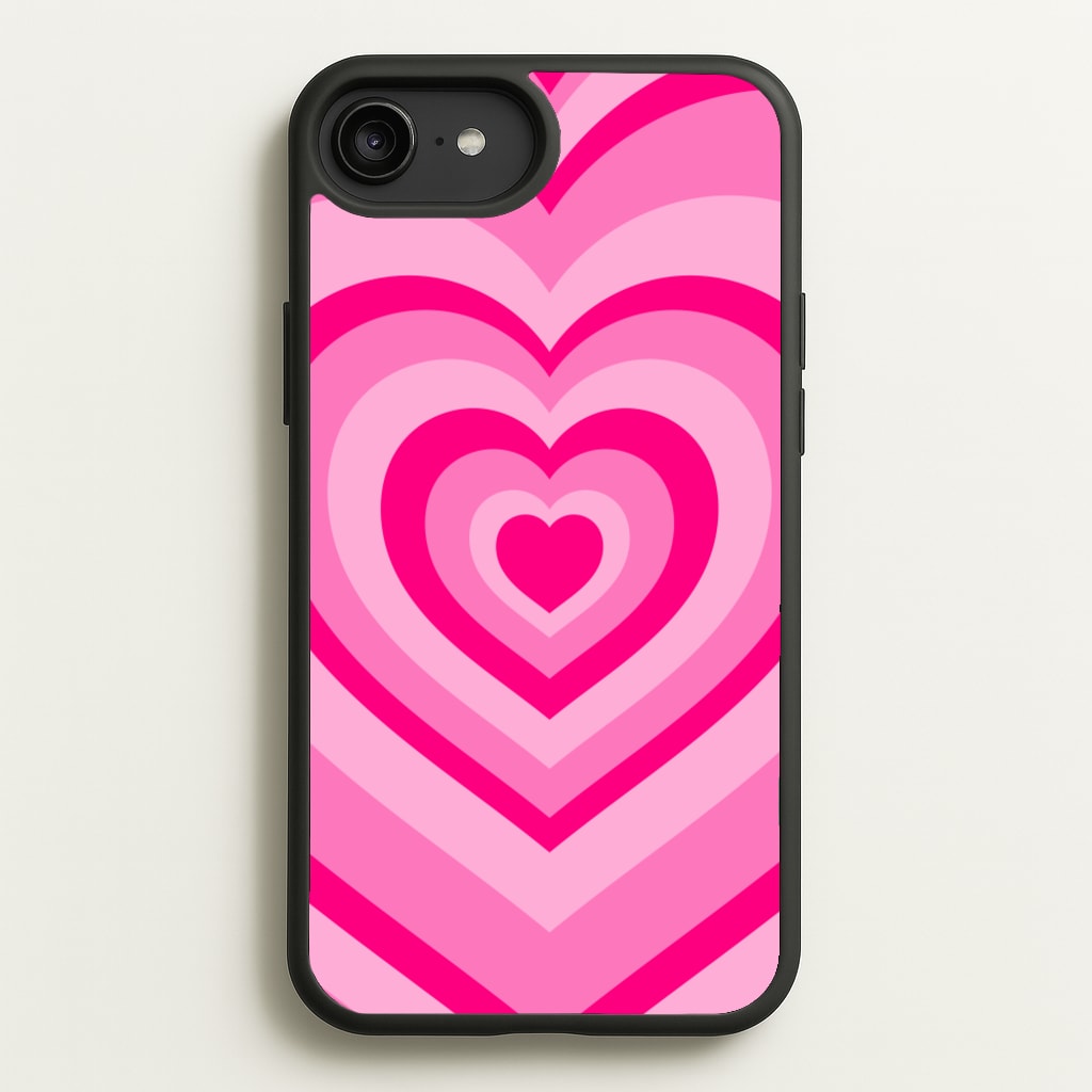 Pink - Colourful Hearts - Christmas Phone Case for iPhone 6 Plus / 7 Plus / 8 Plus