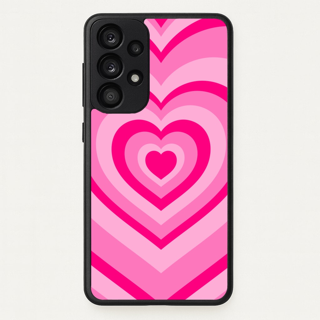 Pink - Colourful Hearts - Christmas Phone Case for Galaxy A53