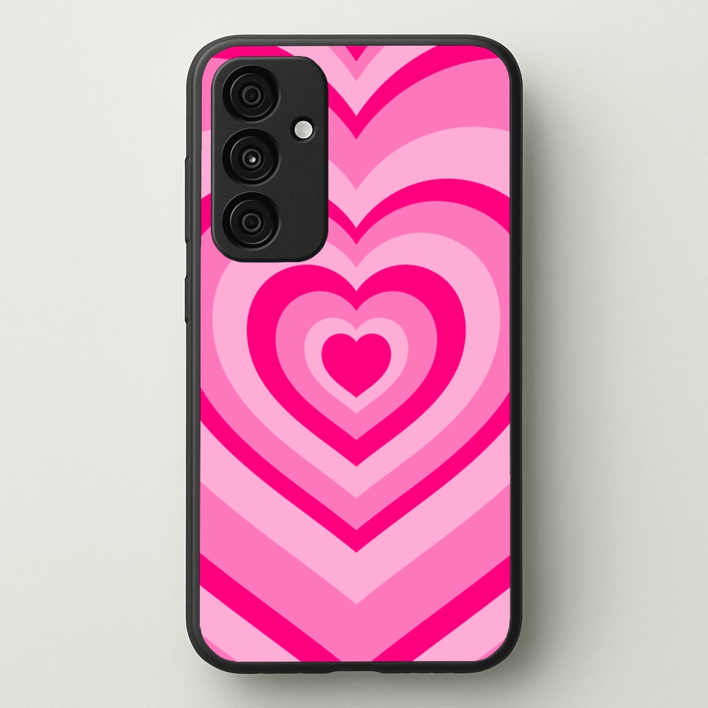 Pink - Colourful Hearts - Christmas Phone Case for Galaxy A55