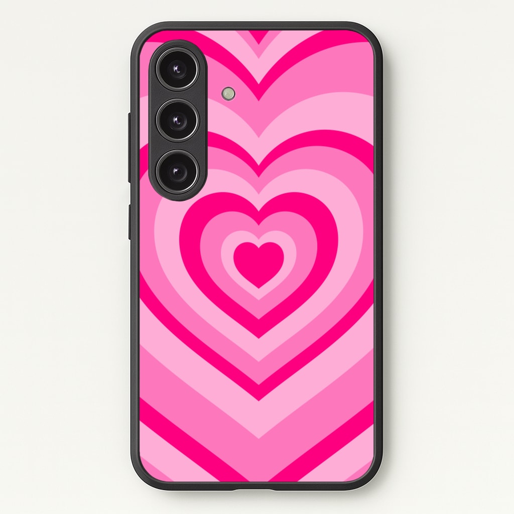 Pink - Colourful Hearts - Christmas Phone Case for Galaxy S25 Plus
