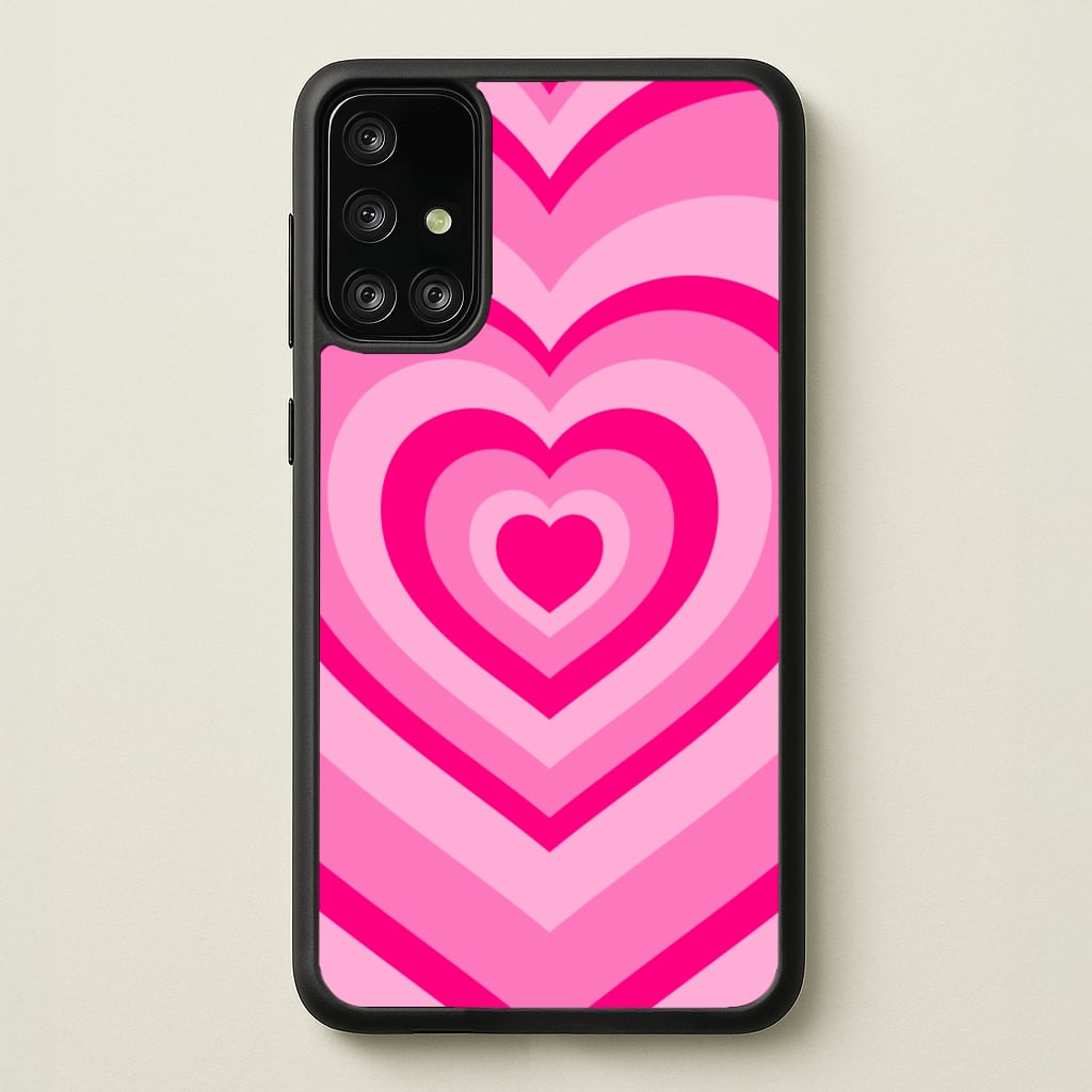 Pink - Colourful Hearts - Christmas Phone Case for Galaxy A71