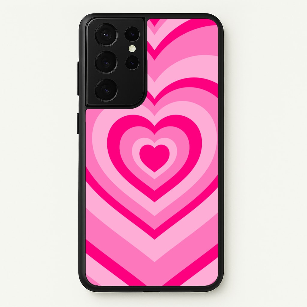 Pink - Colourful Hearts - Christmas Phone Case for Galaxy S21 Ultra