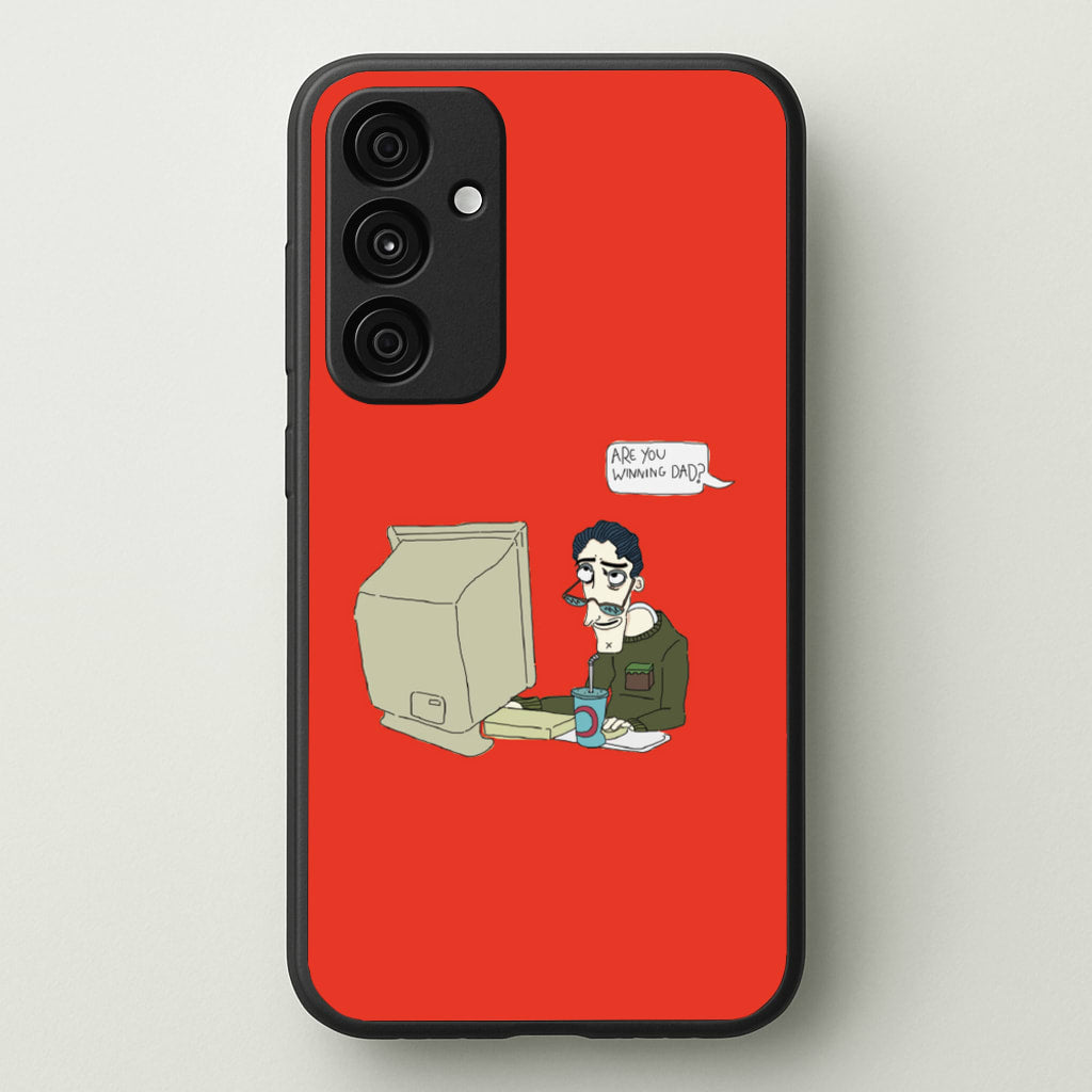 Are You Winning Dad - Halloween Phone Case for Galaxy A55