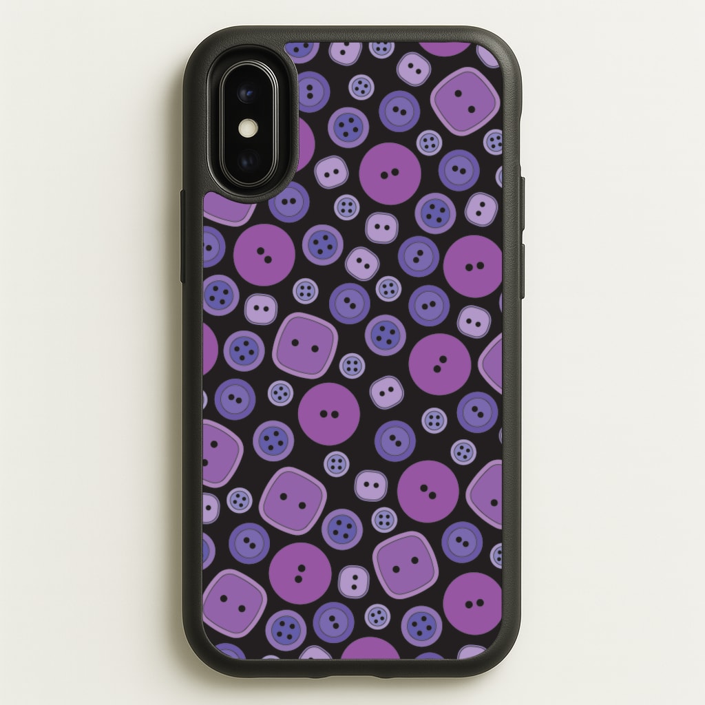 Button Pattern - Coraline Phone Case for iPhone X / XS