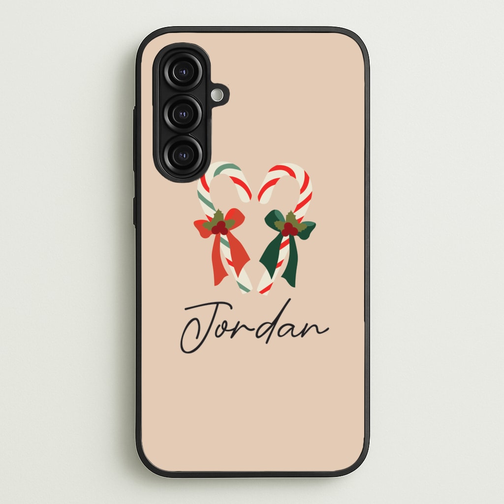 Candycane - Personalised Christmas - Christmas Phone Case for Galaxy A16