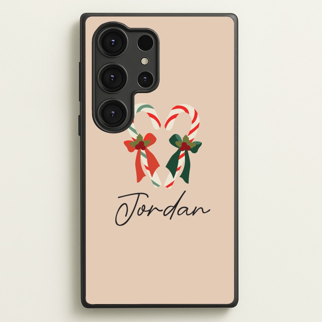 Candycane - Personalised Christmas - Christmas Phone Case for Galaxy S25 Ultra