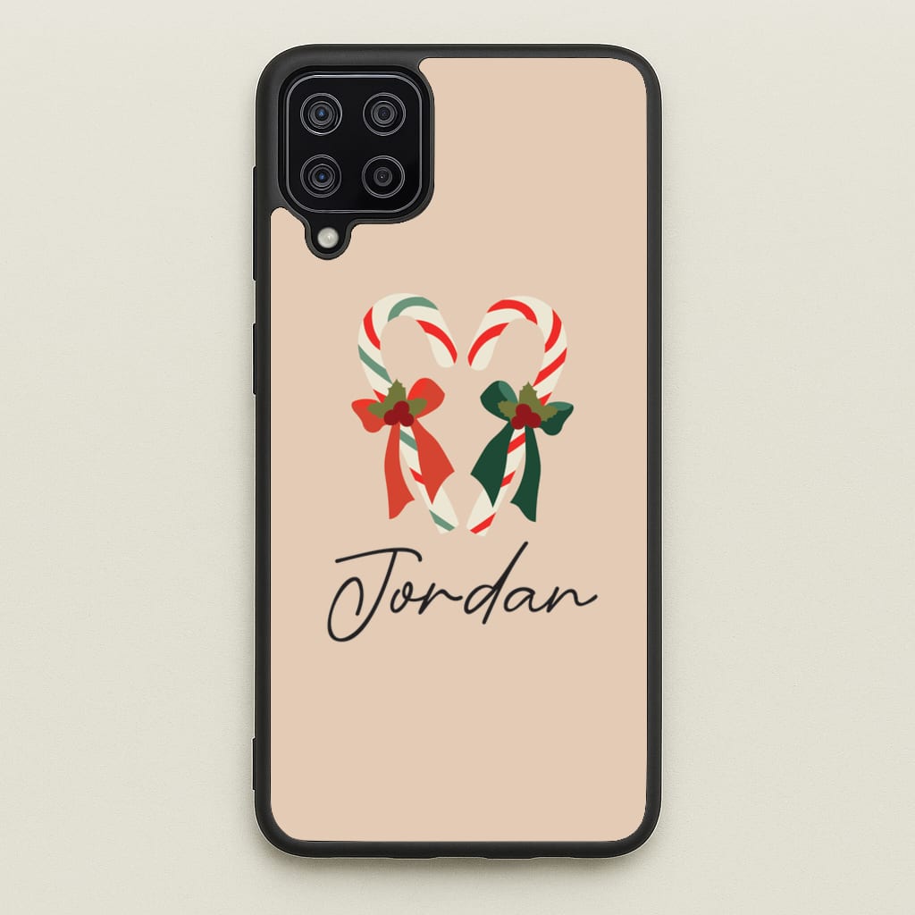 Candycane - Personalised Christmas - Christmas Phone Case for Galaxy A12