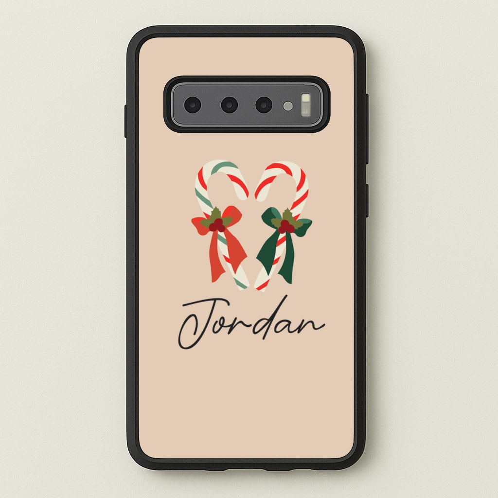 Candycane - Personalised Christmas - Christmas Phone Case for Galaxy S10