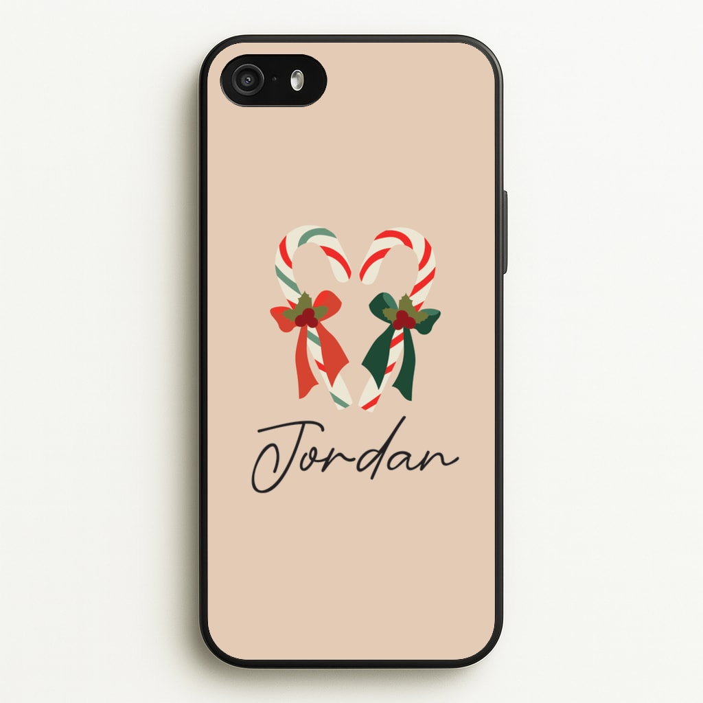 Candycane - Personalised Christmas - Christmas Phone Case for iPhone 5 / 5s / SE 2016