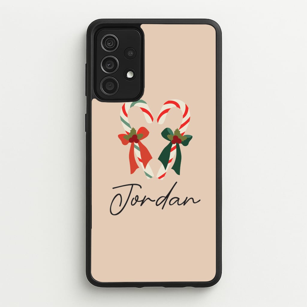 Candycane - Personalised Christmas - Christmas Phone Case for Galaxy A52 / A52s