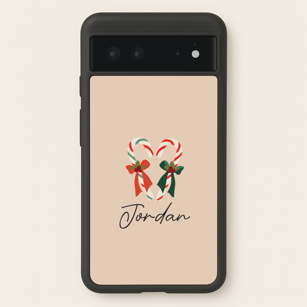 Candycane - Personalised Christmas - Christmas Phone Case for Google Pixel 6
