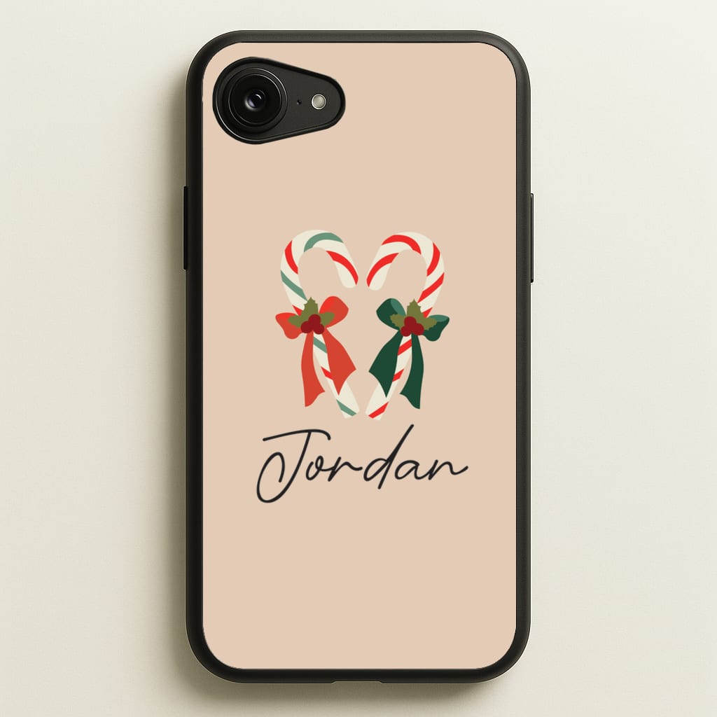 Candycane - Personalised Christmas - Christmas Phone Case for iPhone 16e