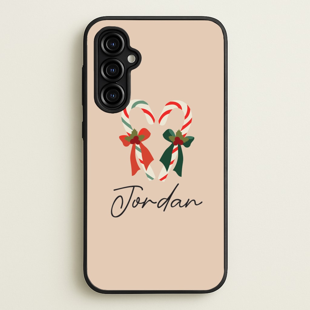 Candycane - Personalised Christmas - Christmas Phone Case for Galaxy A54