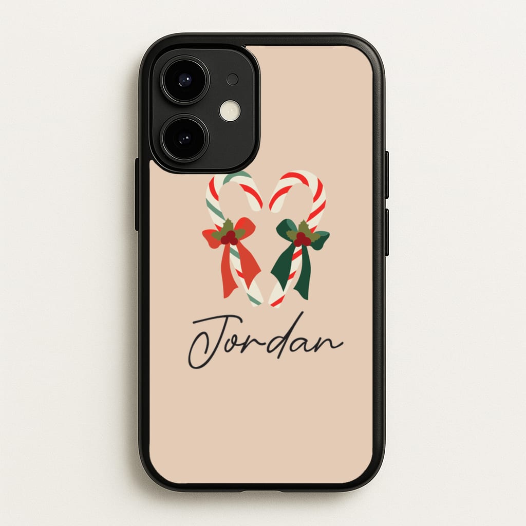 Candycane - Personalised Christmas - Christmas Phone Case for iPhone 12 Mini
