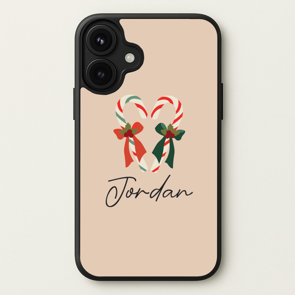 Candycane - Personalised Christmas Phone Case for iPhone 17