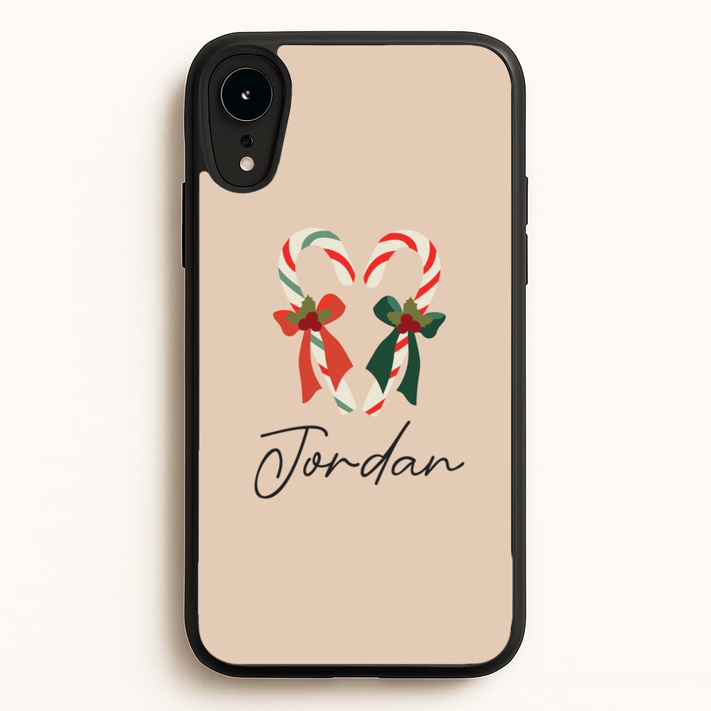 Candycane - Personalised Christmas - Christmas Phone Case for iPhone XR