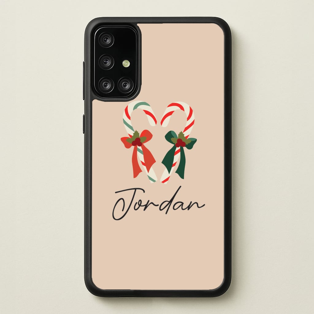 Candycane - Personalised Christmas - Christmas Phone Case for Galaxy A71