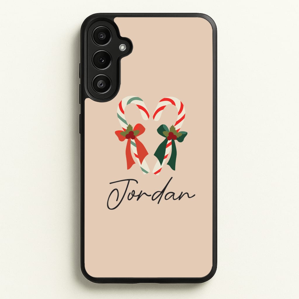 Candycane - Personalised Christmas - Christmas Phone Case for Galaxy A34
