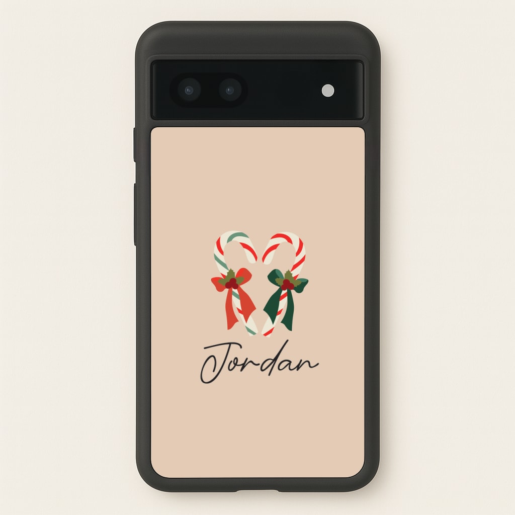 Candycane - Personalised Christmas - Christmas Phone Case for Google Pixel 7a