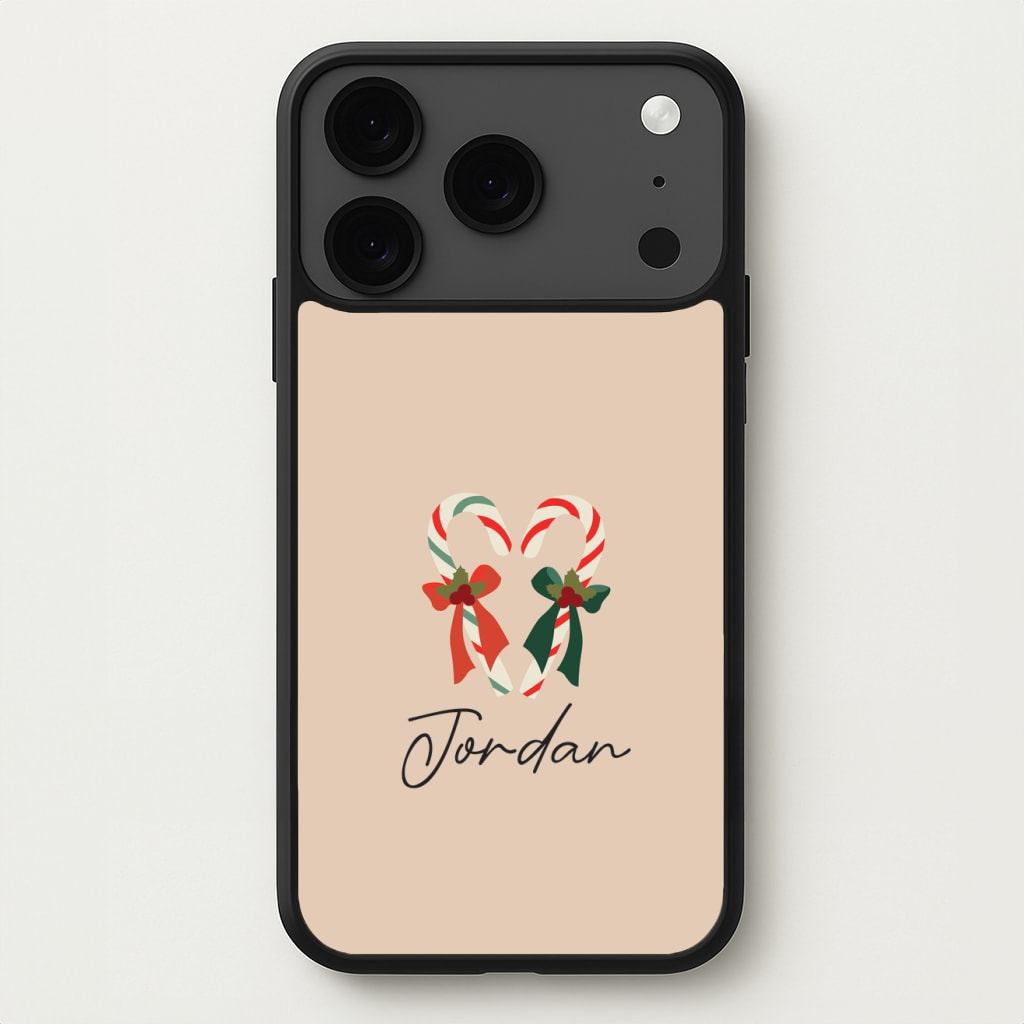 Candycane - Personalised Christmas Phone Case for iPhone 17 Pro Max