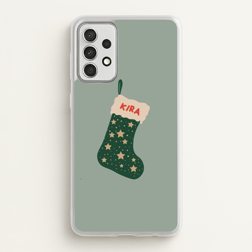Green Stocking - Personalised Christmas - Christmas Phone Case for Galaxy A52 / A52s