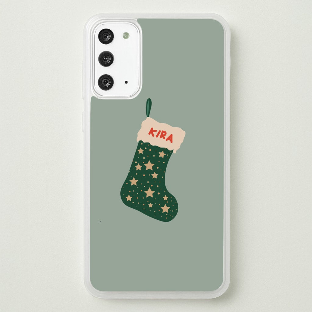 Green Stocking - Personalised Christmas - Christmas Phone Case for Galaxy Note 20