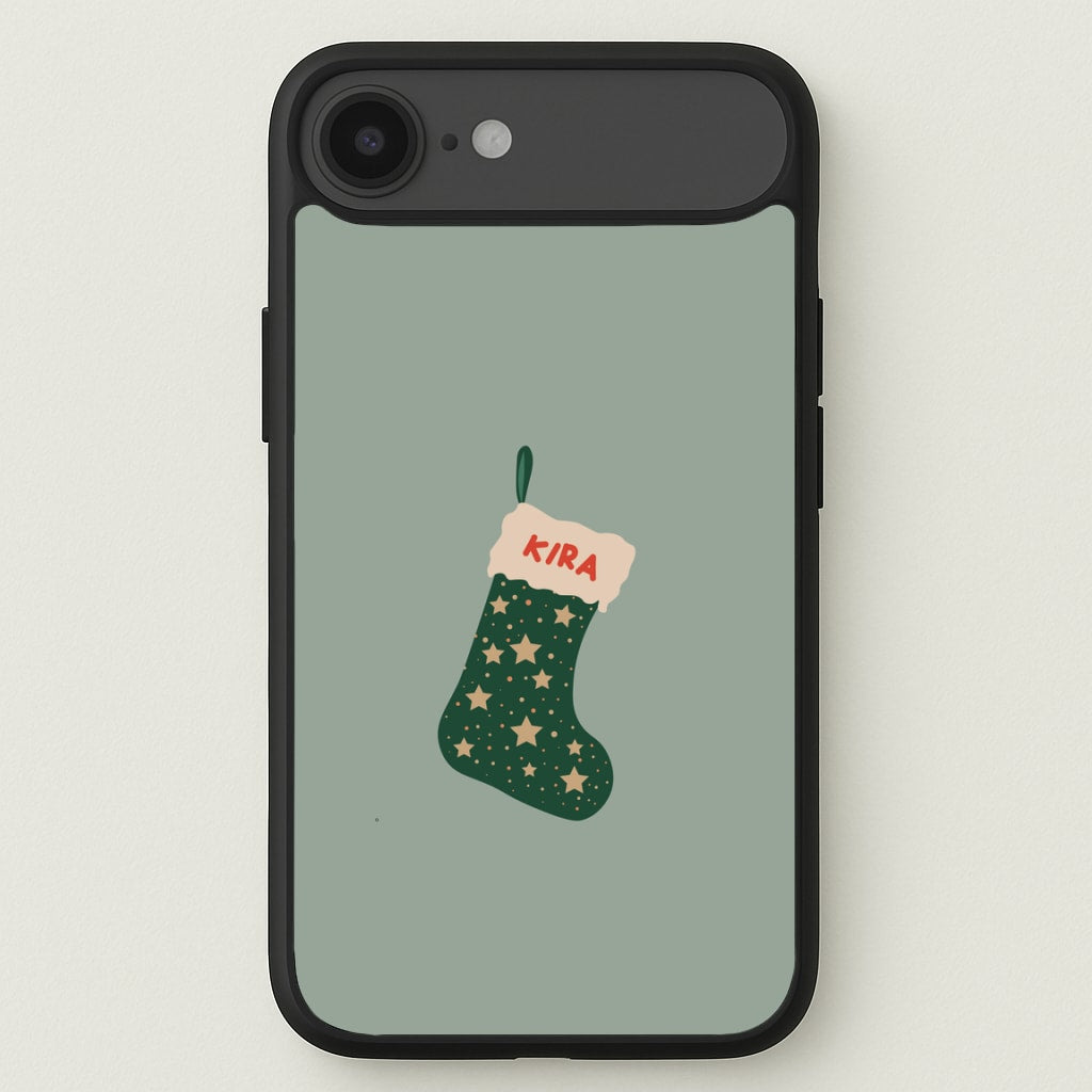 Green Stocking - Personalised Christmas Phone Case for iPhone 17 Air