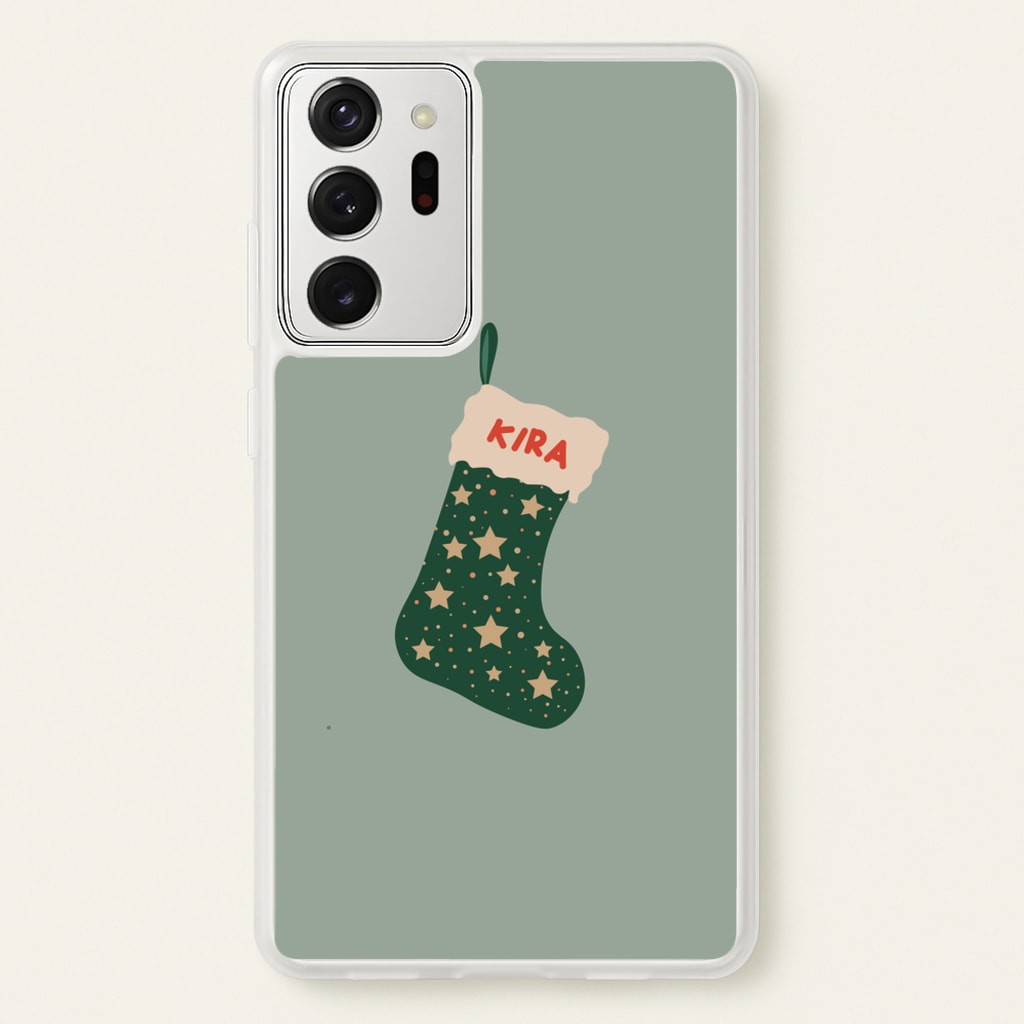 Green Stocking - Personalised Christmas - Christmas Phone Case for Galaxy Note 20 Ultra